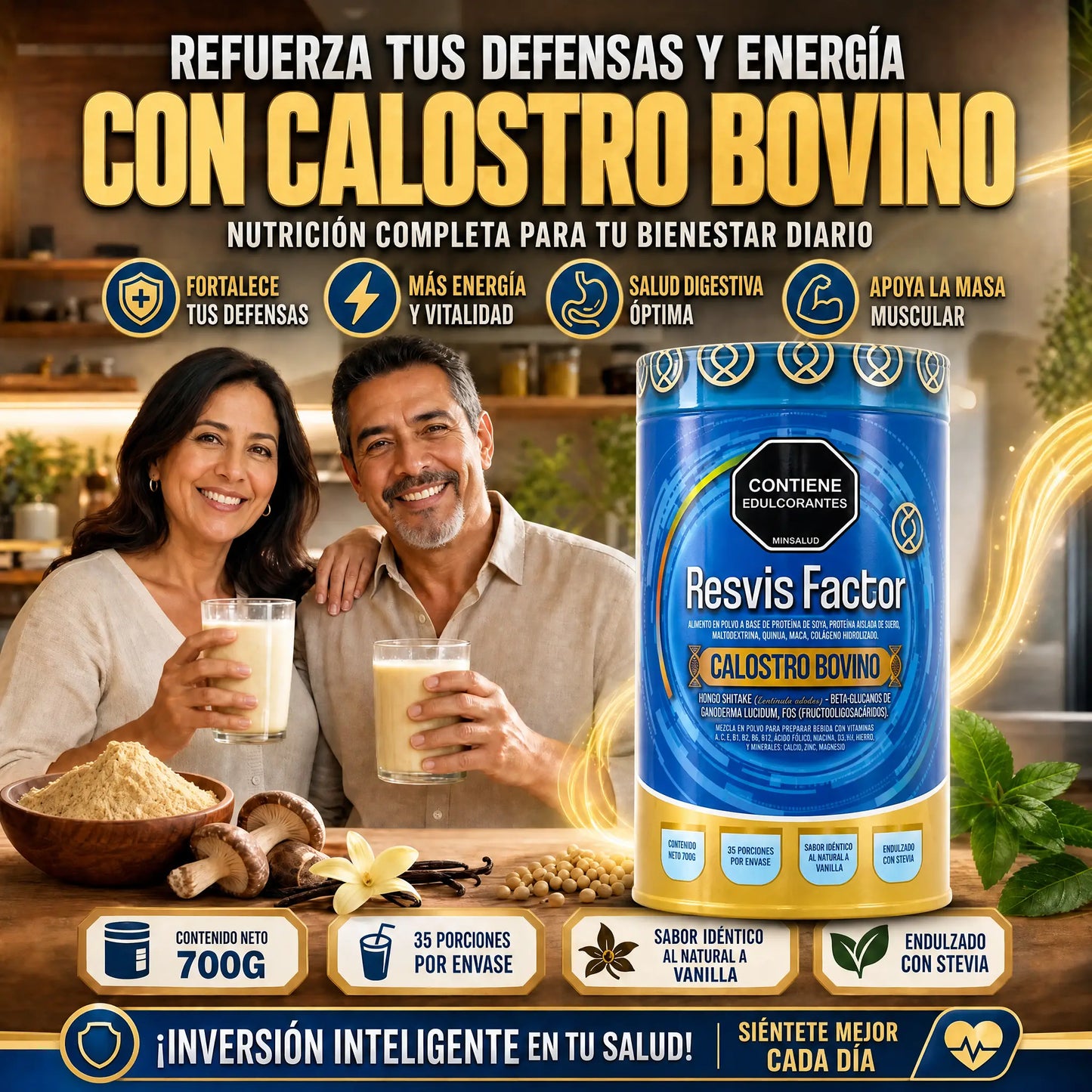 BLiiZEN® RESVIS FACTOR CALOSTRO BOVINO | CON INVIMA
