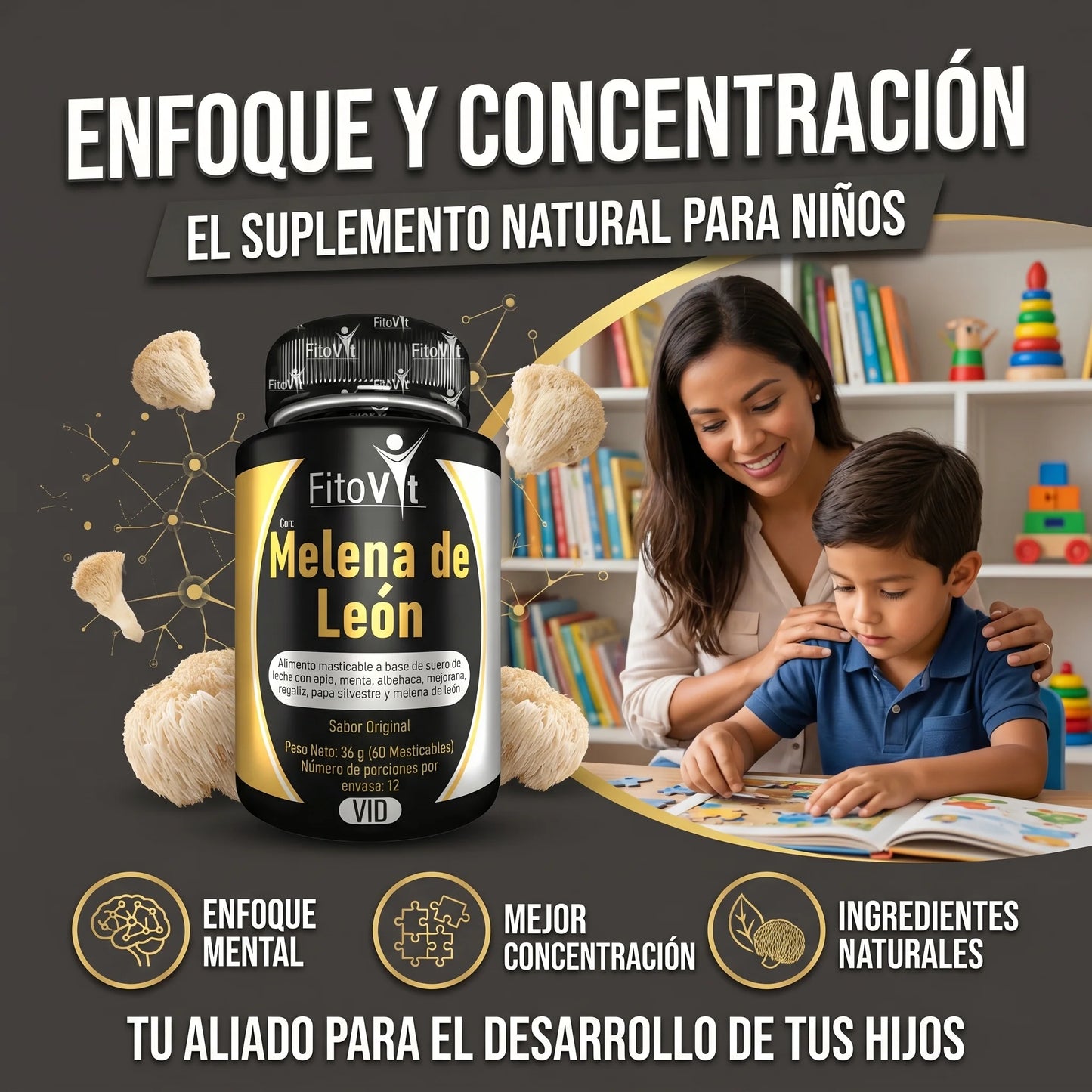 FITOVIT® MELENA DE LEON | CON INVIMA