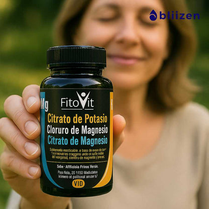 CITRATO DE POTASIO + CITRATO DE MAGNESIO + CLORURO DE MAGNESIO | 360mg POR PASTILLA MASTICABLE | 60 PASTILLAS | ALTA ABSORCIÓN